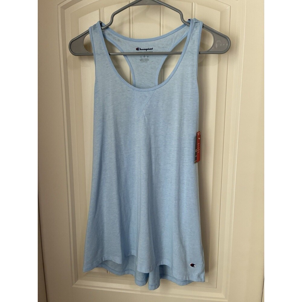 Champion Large Womens Blue Athletic Top Racerback Tank Shirt Soft  NWT